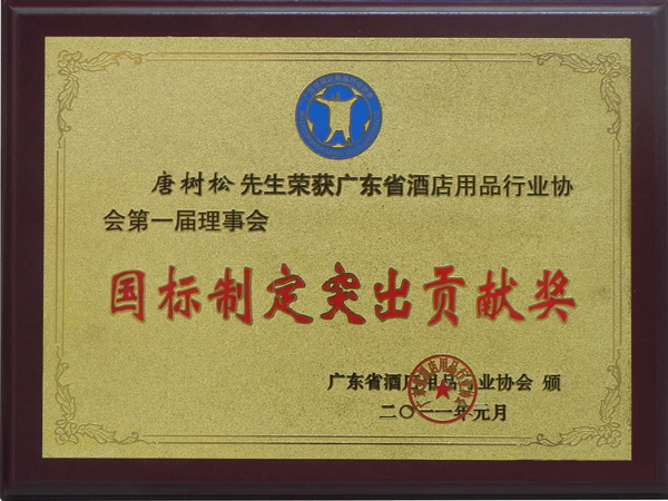 國標(biāo)制定突出貢獻獎